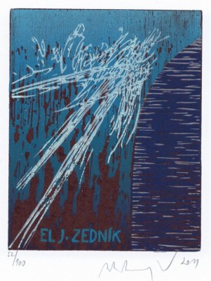 "Stříbřitá hlubina", Exlibris Josef Zedník